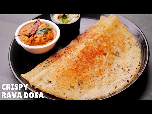 Onion Rava Dosa and Chutney
